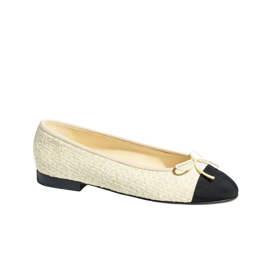(Women) Chanel Ballet Flats 'Light Yellow Bow' G02819-Y56586-K5995