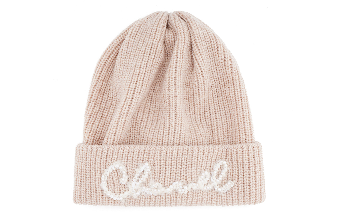 Order (W) CHANEL Beanie Wol Rajut Beige - Warna Solid, Hangat & Elegan AA7626-B05931-NC760