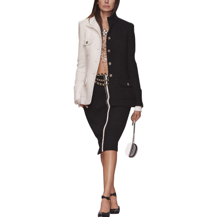 (Women) CHANEL Black & White Wool Tweed Jacket - Fall Collection P64582-V19676-M4812 圖 4