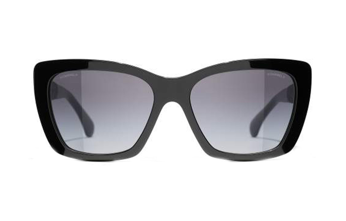 (Women) CHANEL Black Cat-Eye Sunglasses with Side Lettering Design CH5476QC501S6 圖 2