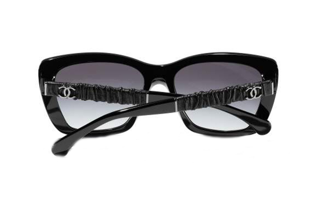 (Women) CHANEL Black Cat-Eye Sunglasses with Side Lettering Design CH5476QC501S6 圖 5