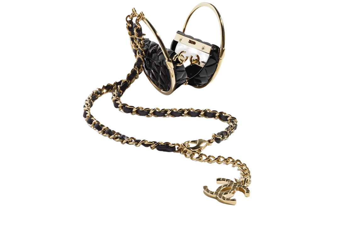 Lookbook (W) CHANEL 黑色女款斜背包吊墜項鍊 AB9845-B09916-NL694