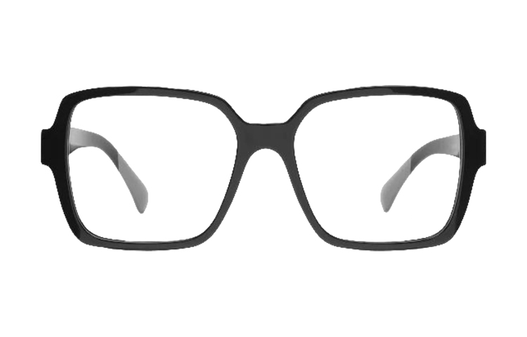 (Women) CHANEL Black Frame Transparent Lens Square Sunglasses for Women. A71305-X08101-S2615 圖 3