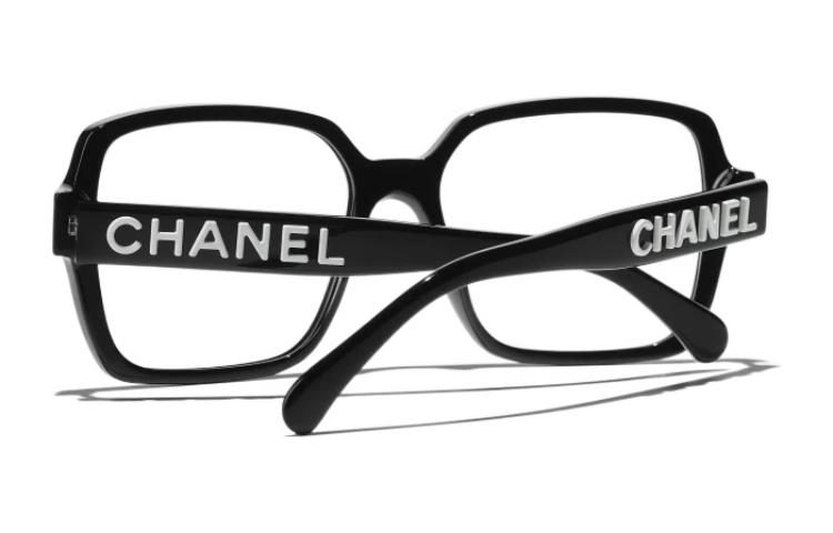 (Women) CHANEL Black Frame Transparent Lens Square Sunglasses for Women. A71305-X08101-S2615 圖 4