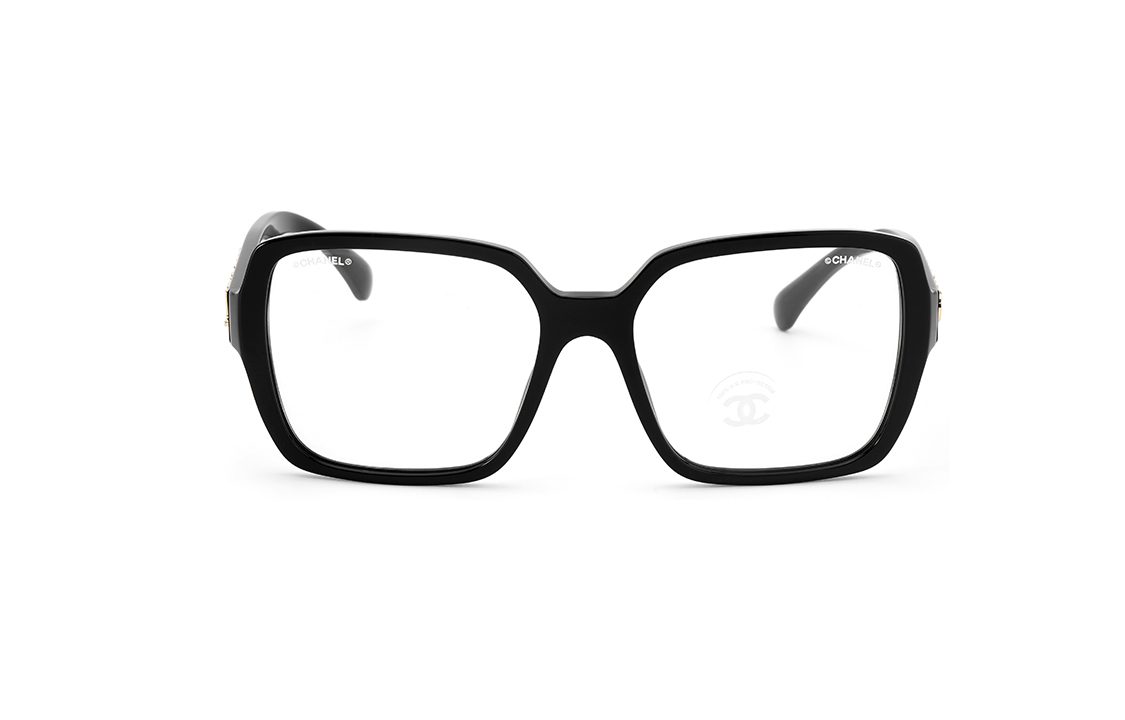 Lookbook (W) CHANEL ブラックスクエアメガネ - ヨーロッパ版調整可能 CH5408-C6221W-56