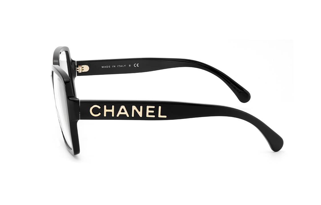 Shop (W) CHANEL ブラックスクエアメガネ - ヨーロッパ版調整可能 CH5408-C6221W-56