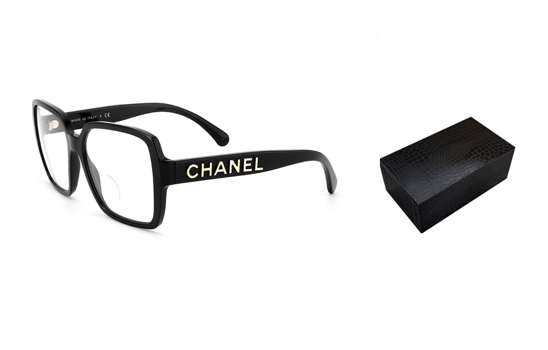 Details for (W) CHANEL ブラックスクエアメガネ - ヨーロッパ版調整可能 CH5408-C6221W-56