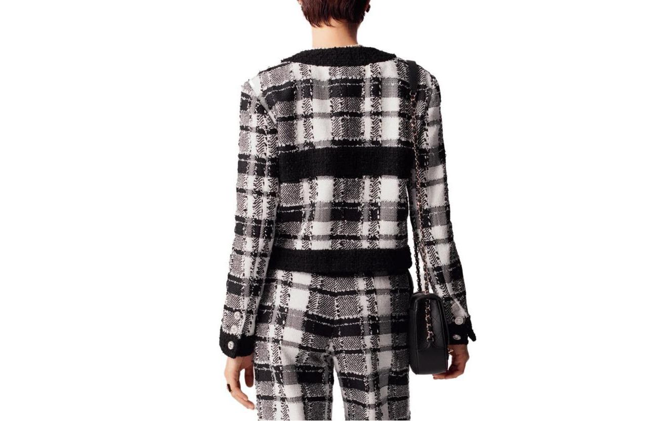 (Women) Chanel Black Tweed Check Print Button-Up Jacket - Spring/Summer 2023 P74407-V65893-NM417 圖 3