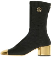 (Women) Chanel Boot 'Black Gold Laminated Calfskin' G38522-Y55699-K3818 (Women) Chanel Boot 'Black Gold Laminated Calfskin' G38522-Y55699-K3818