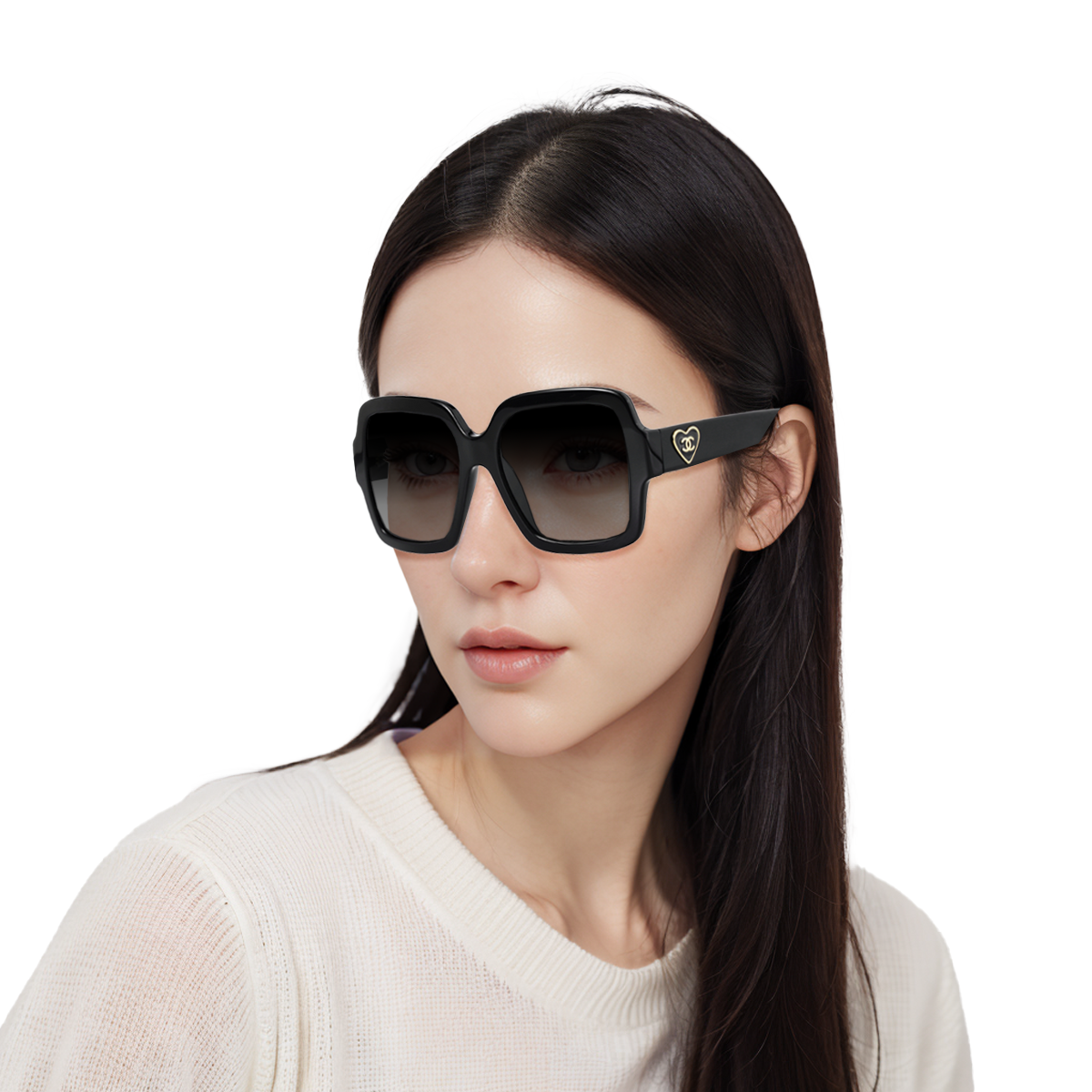 (Women) CHANEL Butterfly Black Sunglasses for Women - Stylish Designer Eyewear. CH5479-C501 圖 6