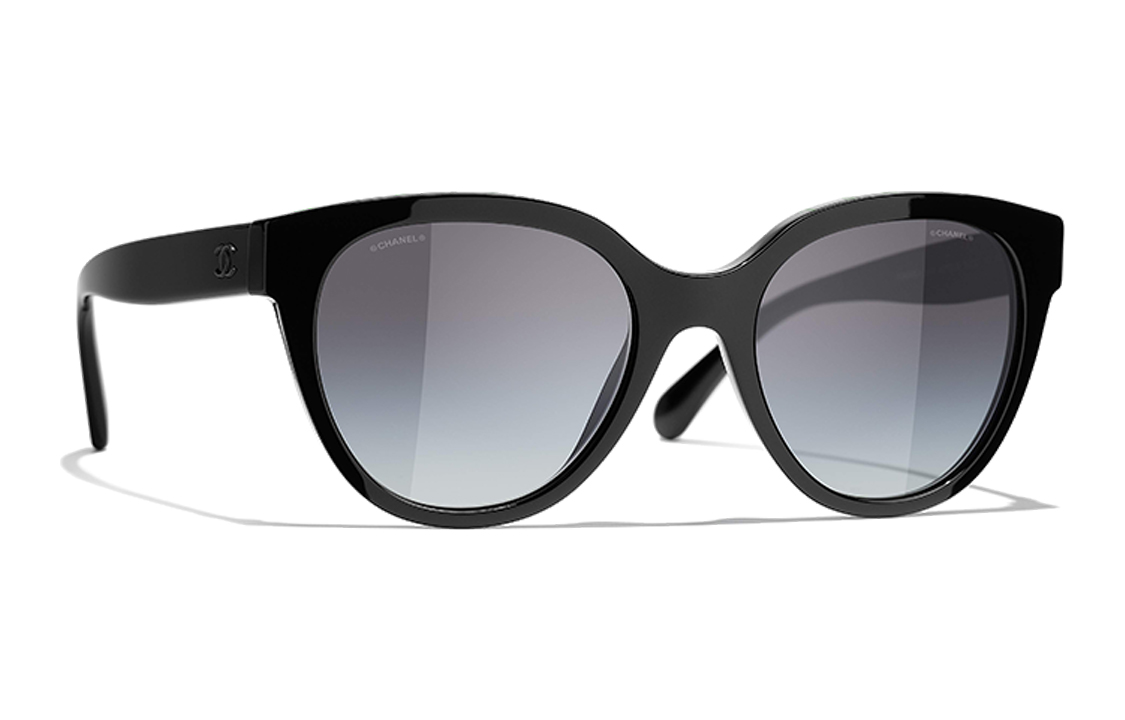 Lookbook (W) 香奈儿女士蝴蝶黑色字母装饰太阳镜 CH5414-1710S6