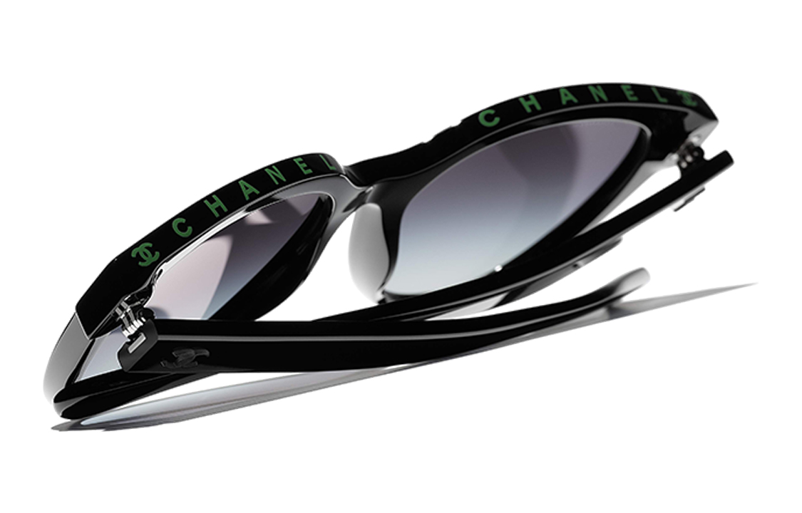 Purchase (W) 香奈儿女士蝴蝶黑色字母装饰太阳镜 CH5414-1710S6