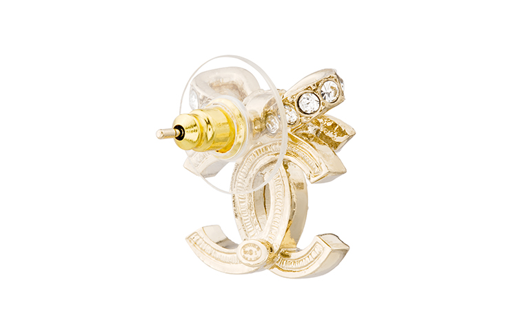 Shop (W) シャネル レディース ゴールドメタル エレガント バタフライボウ ピアス ABA922-B10960-N0010