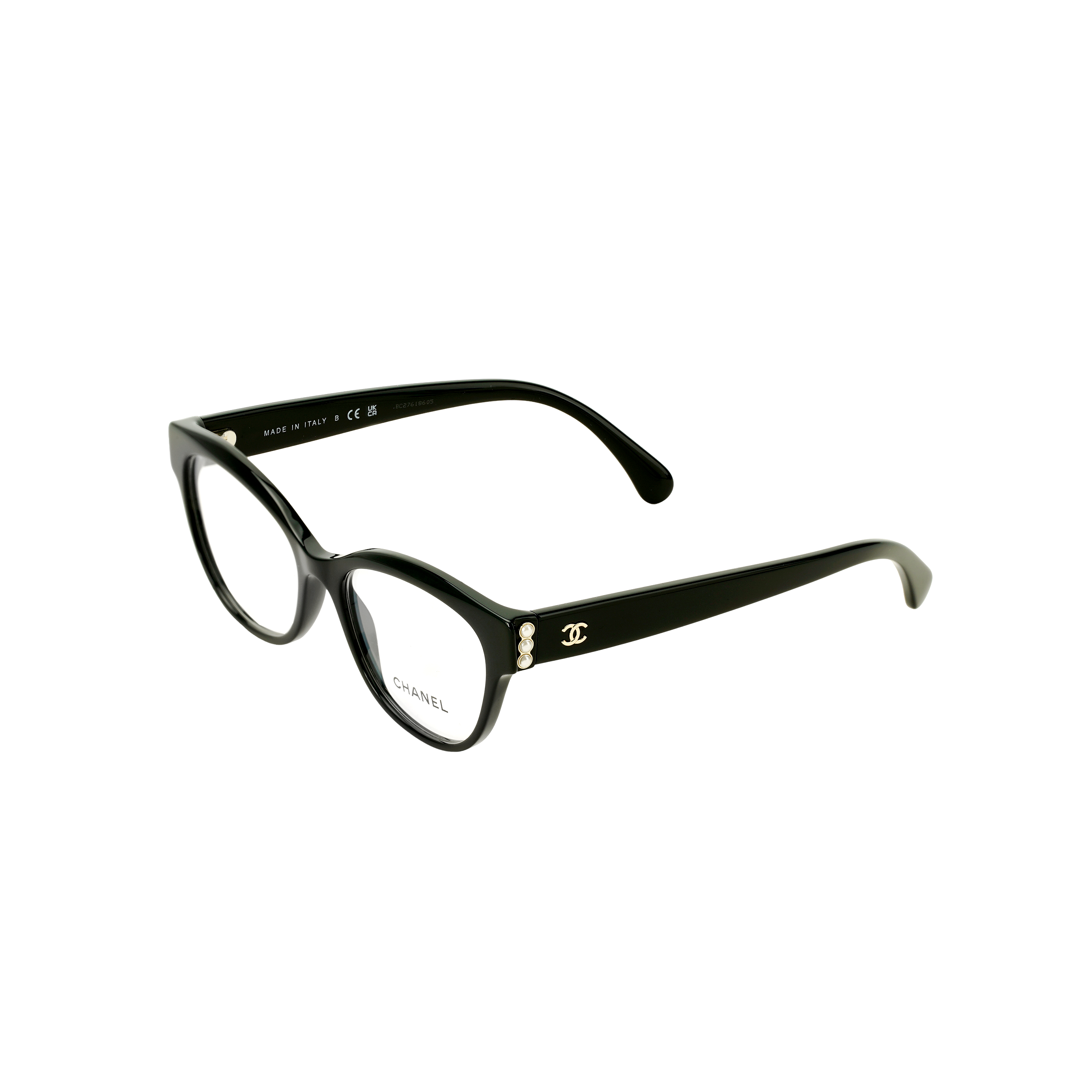 (Women) CHANEL Butterfly Cat Eye Optical Glasses Women Black with Logo Detail CH3440H-C622