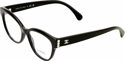 (Women) CHANEL Butterfly Cat Eye Optical Glasses Women Black with Logo Detail CH3440H-C622 (Women) CHANEL Butterfly Cat Eye Optical Glasses Women Black with Logo Detail CH3440H-C622