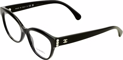 Order (W) Kacamata Optik Wanita Model Cat Eye Chanel Butterfly Hitam dengan Logo. CH3440H-C622