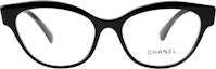 Lookbook (W) 香奈儿蝴蝶猫眼黑色光学眼镜 女款 带Logo细节 CH3440H-C622