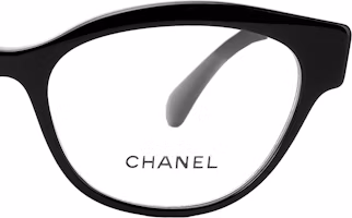 Details for (W) Kacamata Optik Wanita Model Cat Eye Chanel Butterfly Hitam dengan Logo. CH3440H-C622
