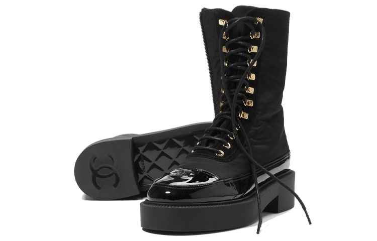 (W) Chanel Calfskin Ankle Boots 'Black' 圖 5