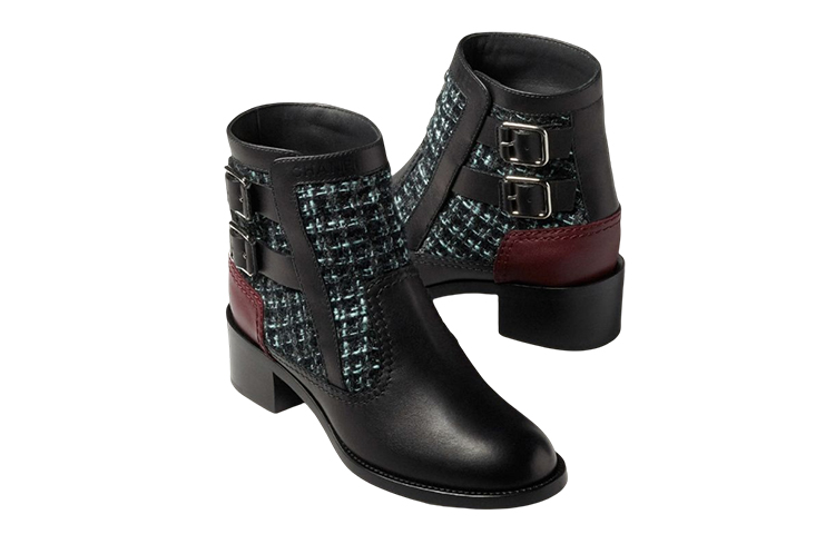 (W) Chanel Calfskin Buckle Ankle Boots 'Black Red' 圖 3