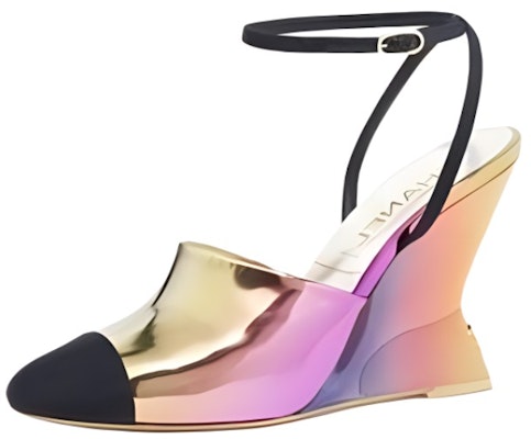 (Women) Chanel Calfskin Comfort Fashion Wedge High Heels 'Pink' 10cm G45434-B15126-NT708 Buy (Women) Chanel Calfskin Comfort Fashion Wedge High Heels 'Pink' 10cm G45434-B15126-NT708