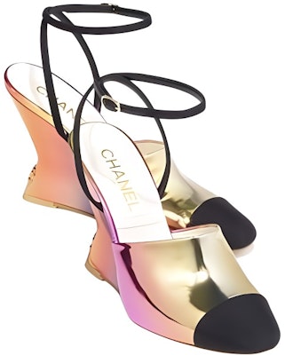 (Women) Chanel Calfskin Comfort Fashion Wedge High Heels 'Pink' 10cm G45434-B15126-NT708 Lookbook (Women) Chanel Calfskin Comfort Fashion Wedge High Heels 'Pink' 10cm G45434-B15126-NT708