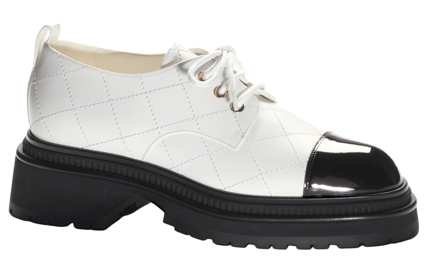 Order (W) Chanel Kasut Calfskin Selesa Serbaguna Kasual Slip-On 'Hitam Putih' G45075-B13291-NP667