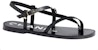 (W) Sandal Rata Chanel Calfskin Buckle 'Fesyen Hitam' G39856-X56922-94305