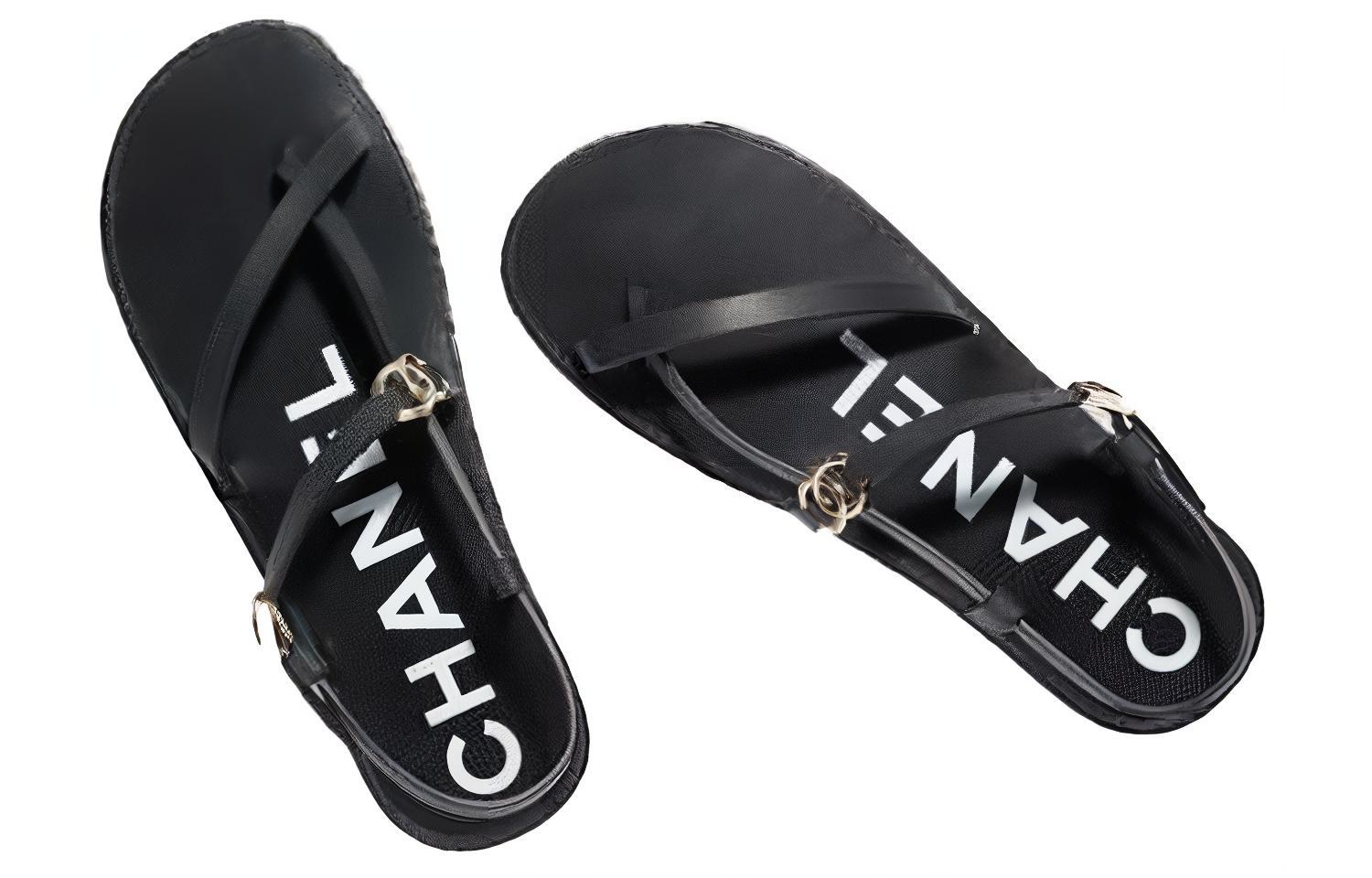 Purchase (W) Sandal Rata Chanel Calfskin Buckle 'Fesyen Hitam' G39856-X56922-94305