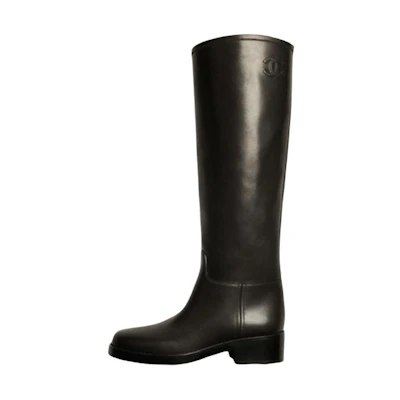 (W) Chanel Calfskin High-Top Boot 'Black'