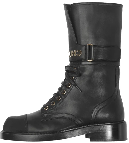 women-chanel-calfskin-lace-up-casual-martin-boots-black-g37808-y55473-94305