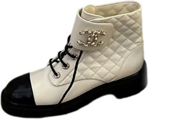 (Women) Chanel Calfskin Lace-Up 'Beige Martin Boot' G36424-X56231-K3012 Buy (Women) Chanel Calfskin Lace-Up 'Beige Martin Boot' G36424-X56231-K3012