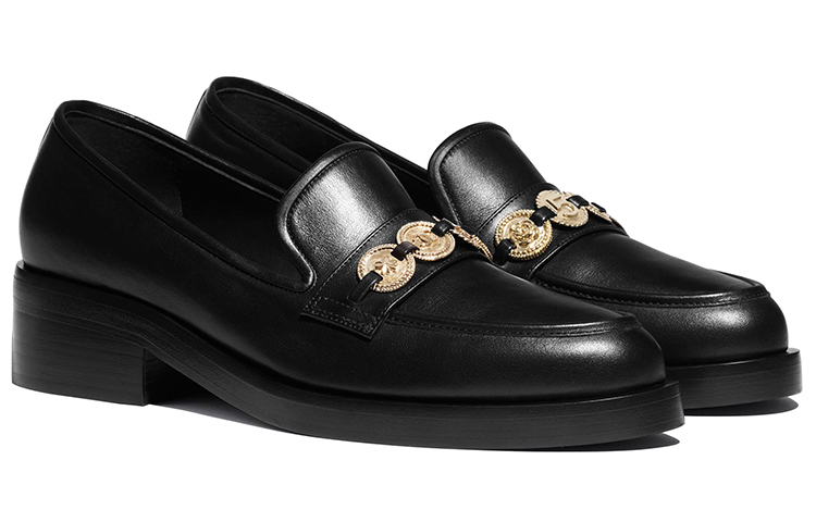 (W) Chanel Calfskin Loafer 'Black Fashion Casual' 圖 4