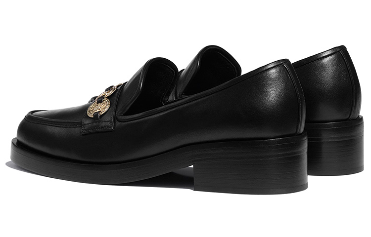 (W) Chanel Calfskin Loafer 'Black Fashion Casual' 圖 5