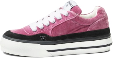 (Women) Chanel Calfskin Round-Toe Lace-Up Low-Top Sneakers 'Pink' G45208-B14074-NR424 (Women) Chanel Calfskin Round-Toe Lace-Up Low-Top Sneakers 'Pink' G45208-B14074-NR424