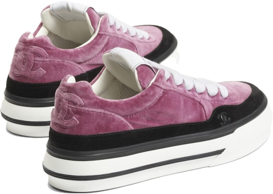 (Women) Chanel Calfskin Round-Toe Lace-Up Low-Top Sneakers 'Pink' G45208-B14074-NR424 Lookbook (Women) Chanel Calfskin Round-Toe Lace-Up Low-Top Sneakers 'Pink' G45208-B14074-NR424