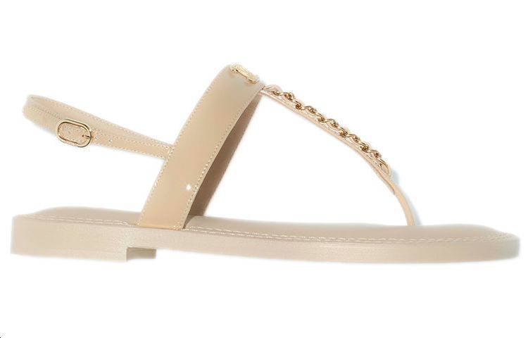 (W) Chanel Calfskin Round-Toe Slide 'Beige' 圖 2