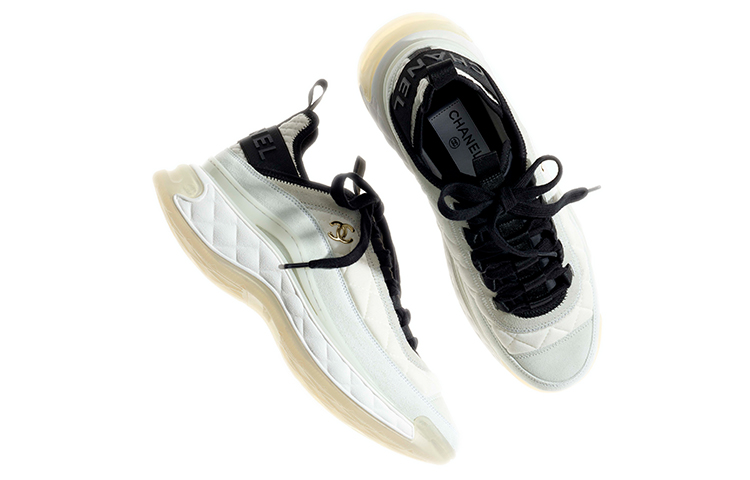 (W) Chanel Calfskin Sneakers 'White' 圖 2
