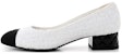 (W) Chanel Kanvas Bunga Slip-On 'Putih' G40086-Y56583-K5991