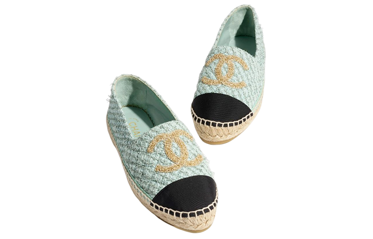 (W) Chanel Canvas Logo Espadrilles 'Light Blue' 圖 3