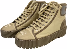 (Women) Chanel Canvas Logo Sneakers 'Green Fashion' G38091-Y55624-K3567 (Women) Chanel Canvas Logo Sneakers 'Green Fashion' G38091-Y55624-K3567