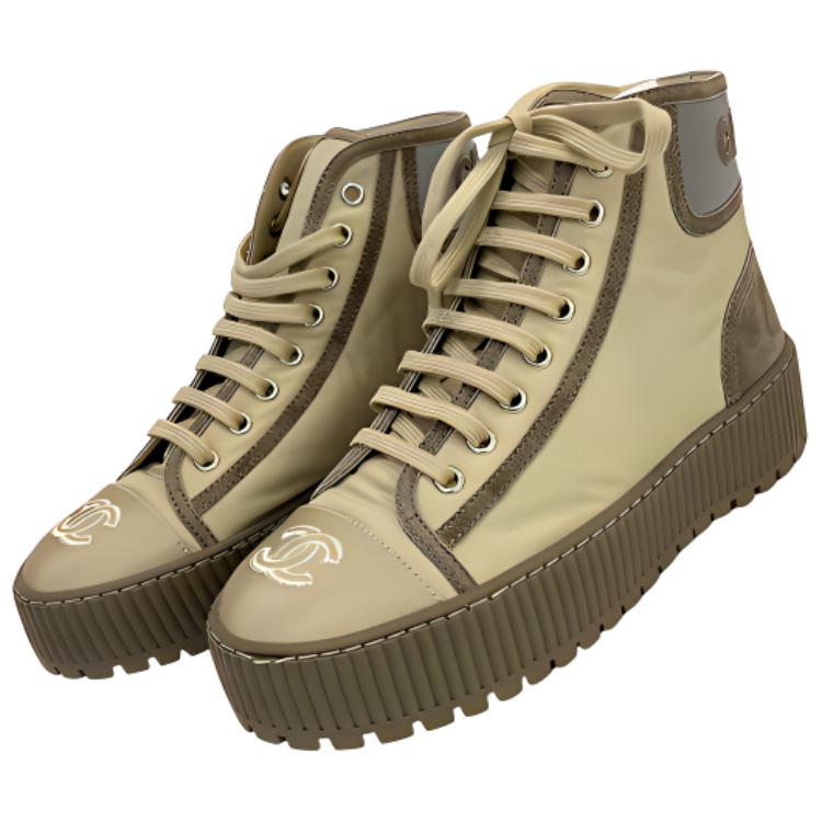 (W) Chanel Canvas Logo Sneakers 'Green Fashion' 圖 2