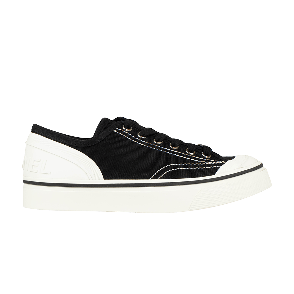 (W) Chanel Canvas Low Top Sneaker 'Black'