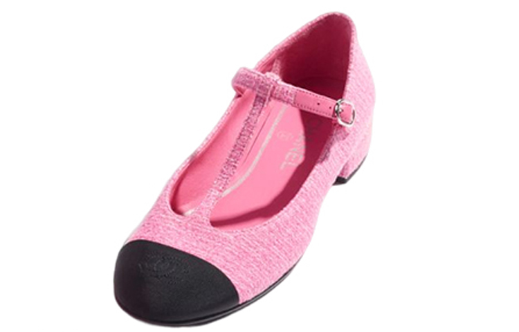 (W) Chanel Canvas Tweed Logo Flats 'Pink' 圖 4