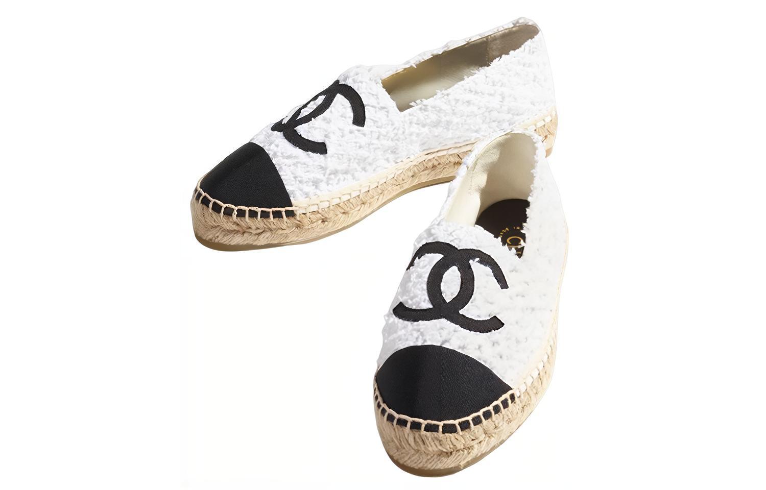 Shop (W) Chanel Canvas Twill Schoenen ''Wit'' G29762-Y56425-K5510