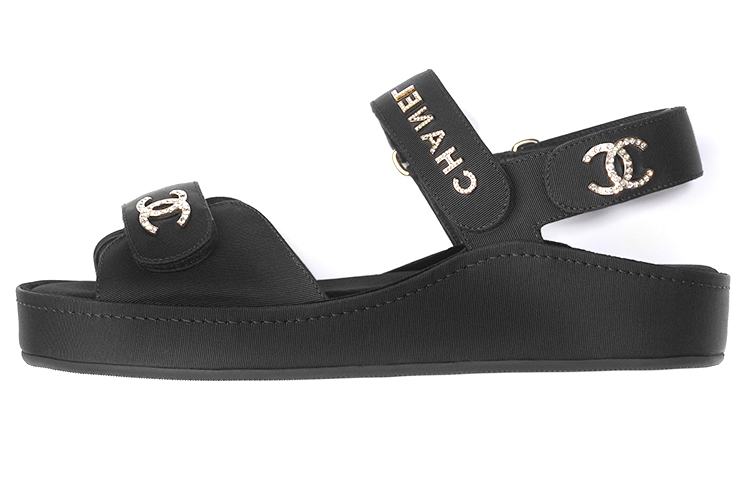 (W) Chanel Carry Over 'Black Casual Sandal'