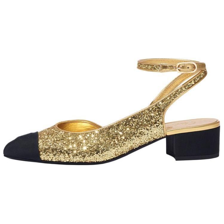 Buy 香奈兒 Carry Over 簡約休閒涼鞋 女款 金色