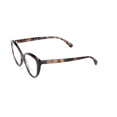 (Women) CHANEL Cat-Eye Acetate Optical Glasses for Women with Engraved Temples. CH3464
