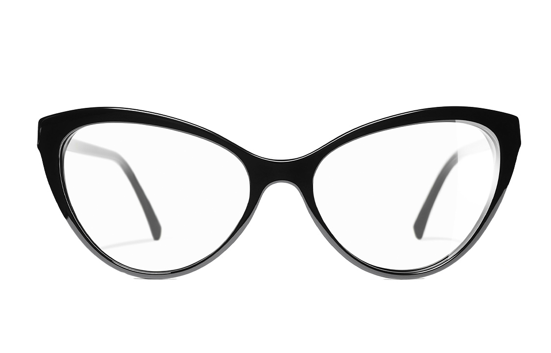 (Women) CHANEL Cat Eye Functional Glasses Black A75209-X08101-V3622