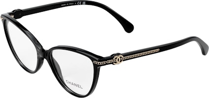 (Women) CHANEL Cat Eye Optical Glasses Black Acetate Frame for Women CH3457C622 (Women) CHANEL Cat Eye Optical Glasses Black Acetate Frame for Women CH3457C622